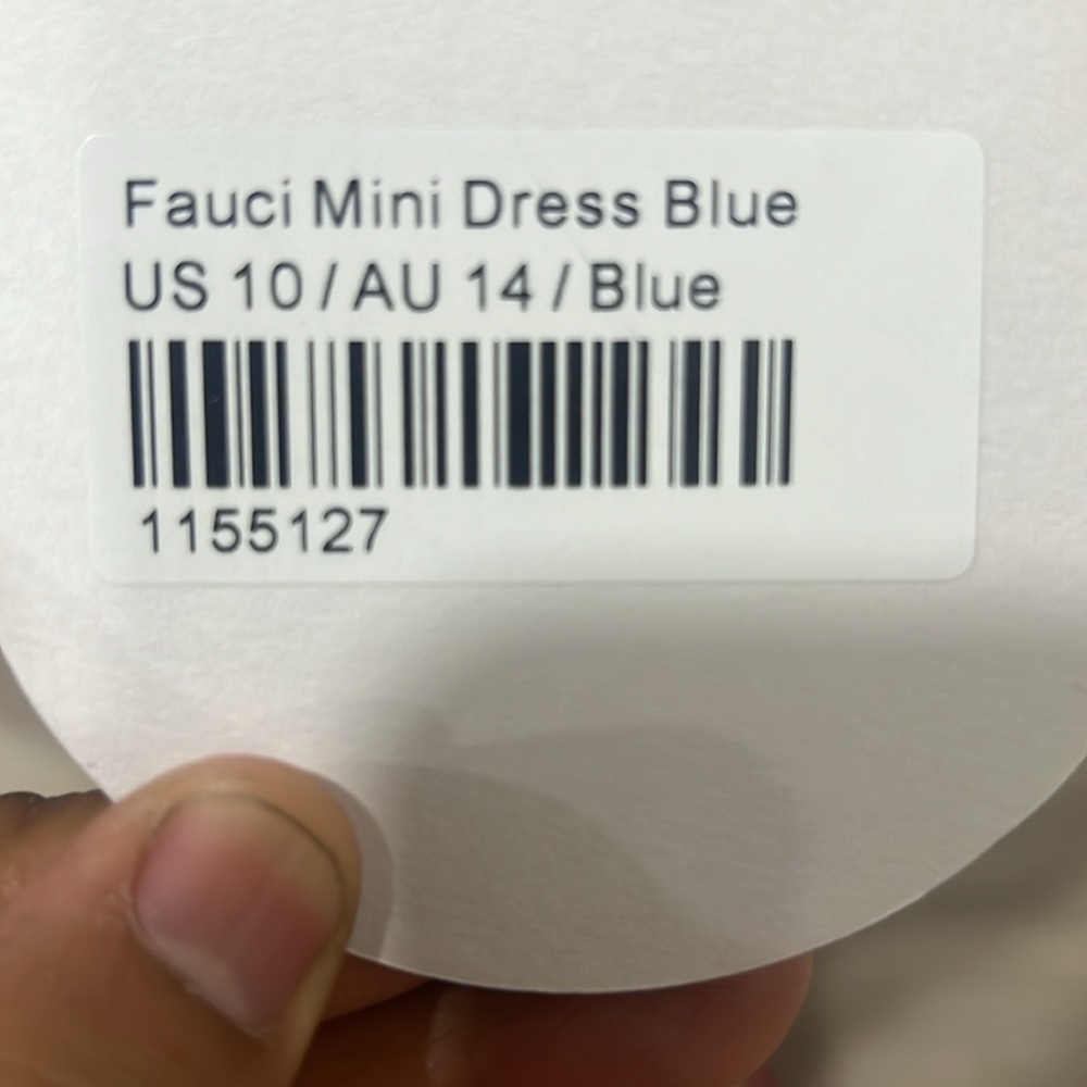Light Blue Puff Sleeve Tie-Front Summer Dress - Picture 16 of 16